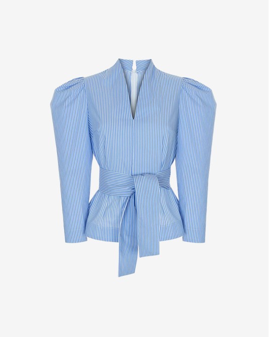 Blue Stripes Blouze long sleeve